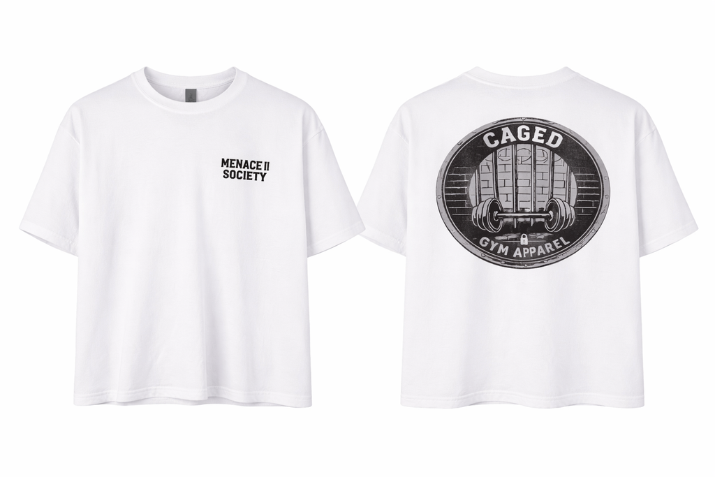 CAGED Menace II Society " Heavy Cotton Tee